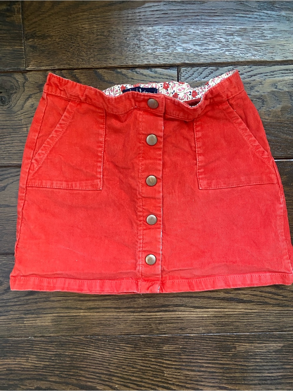 Mini Boden Corduroy Button-Front Mini Skirt